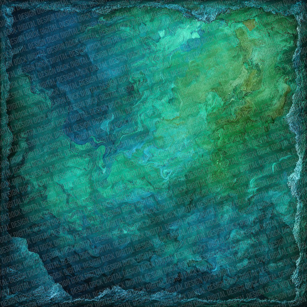 Emerald Teal Ripple Digital Paper Pack (DDD001572)