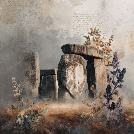 England Charm Landmark Stonehenge Digital Paper Pack (DDD007790)