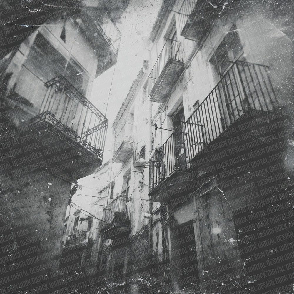European Alley Damaged Photo Digital Paper Pack (DDD001621)