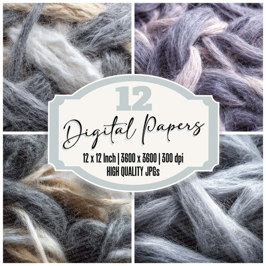 Fabric Lint Texture Digital Paper Pack (DDD001635)