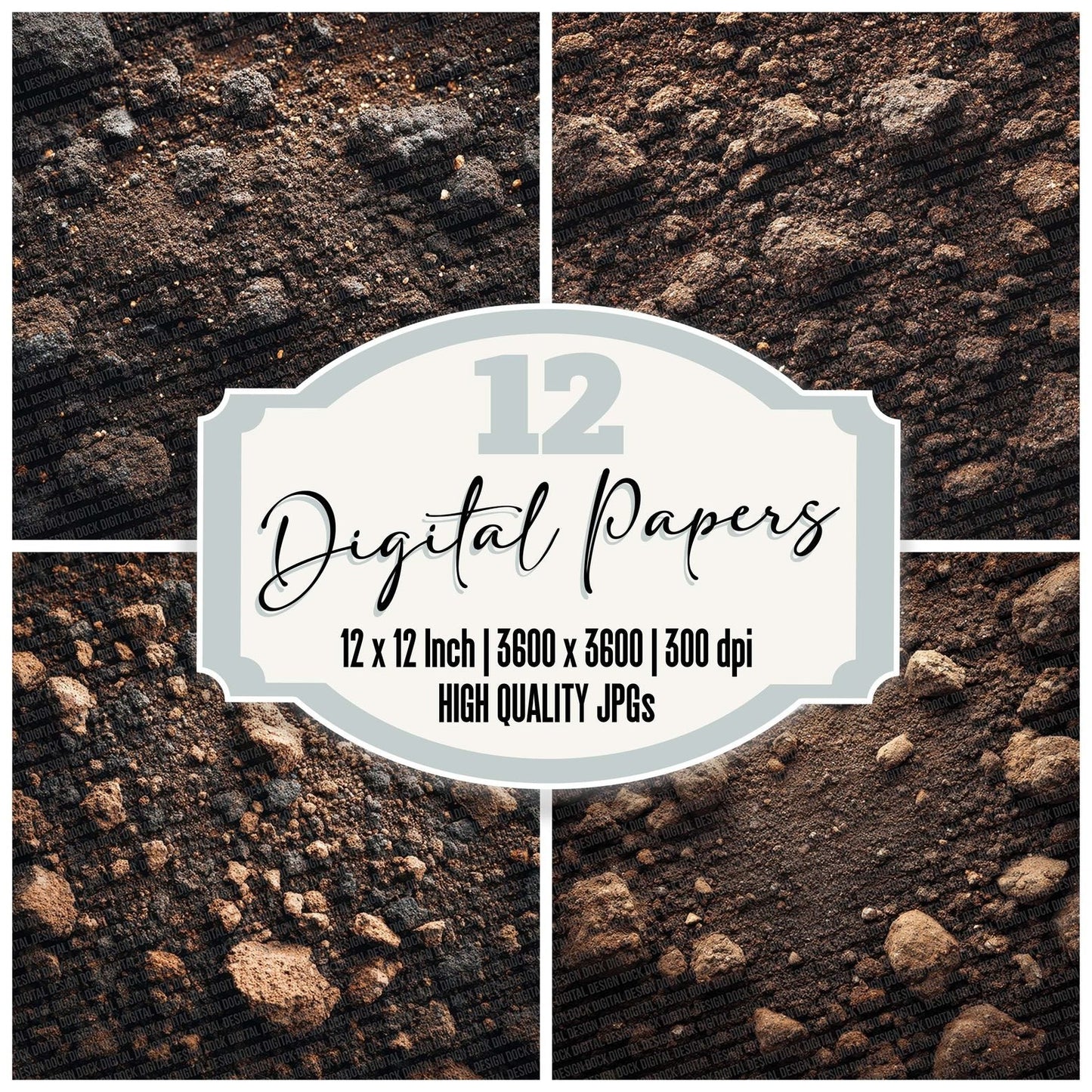 Farm Soil Texture Digital Paper Pack (DDD001681)