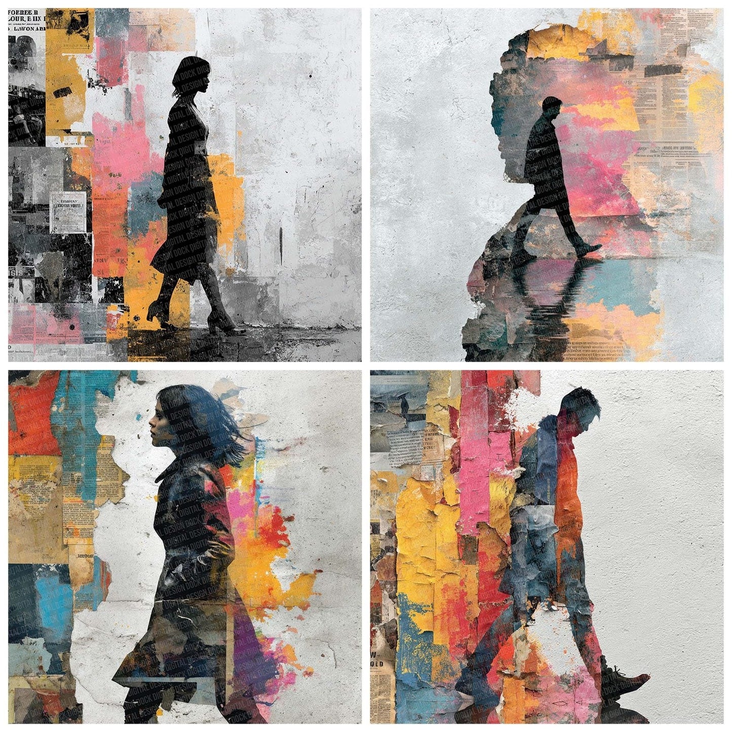 Fashion Street Layers Digital Paper Pack (DDD001683)