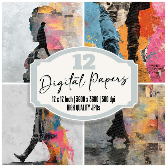 Fashion Street Layers Digital Paper Pack (DDD001683)