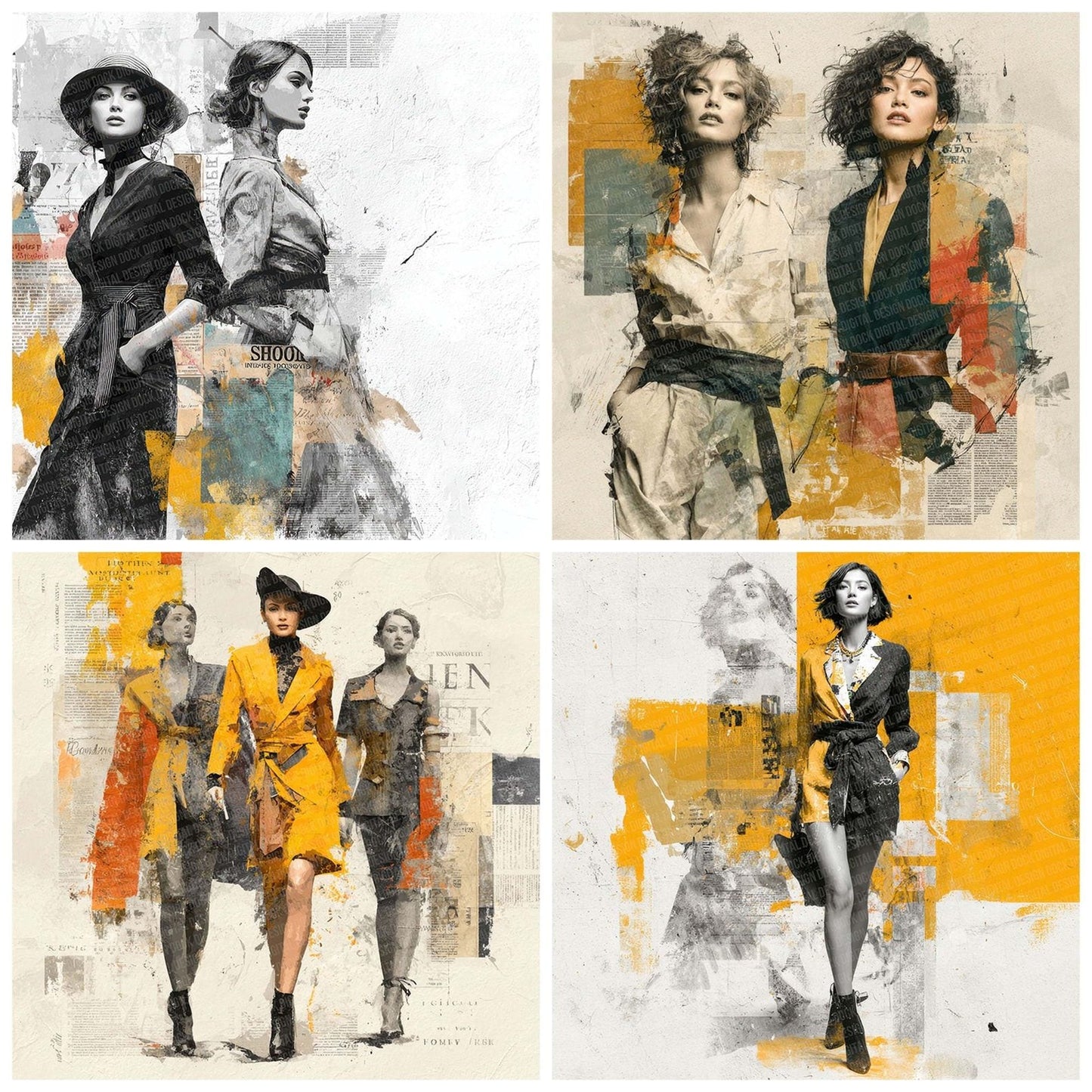 Fashion Week Layers Digital Paper Pack (DDD001685)