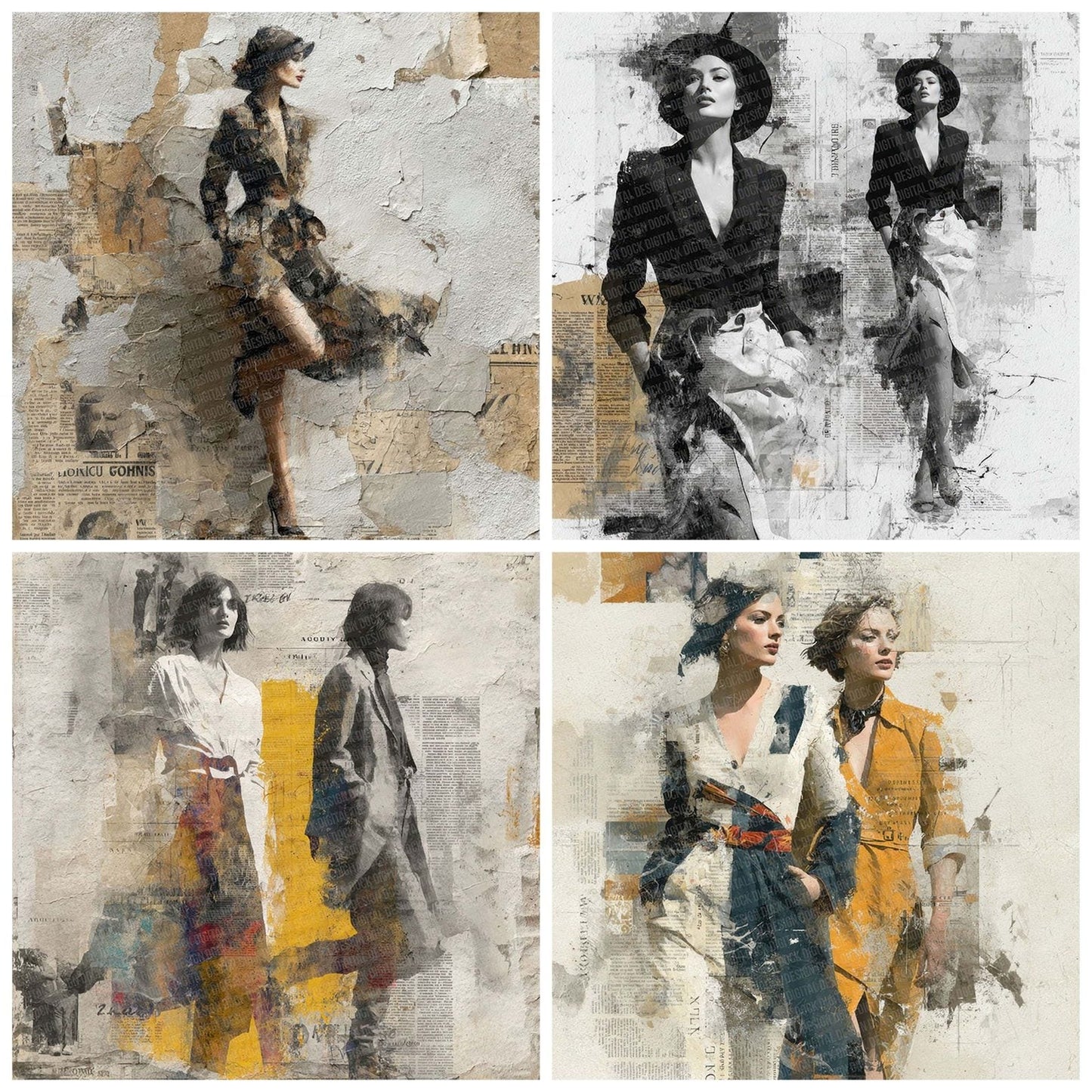 Fashion Week Layers Digital Paper Pack (DDD001685)