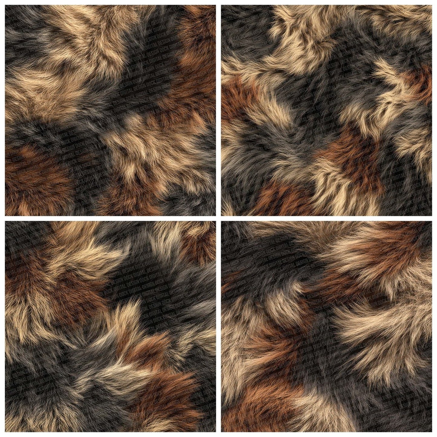 Faux Fur Warm Mix Digital Paper Pack (DDD001686)