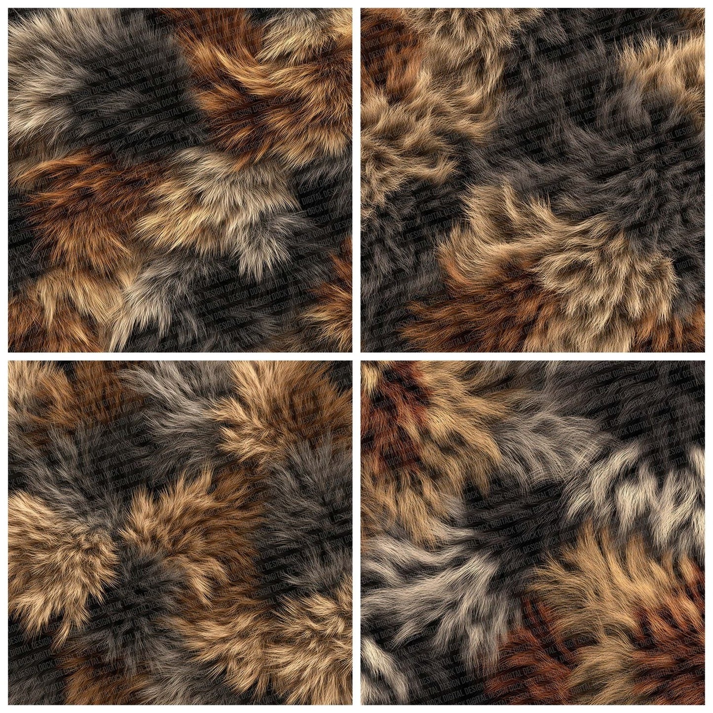 Faux Fur Warm Mix Digital Paper Pack (DDD001686)
