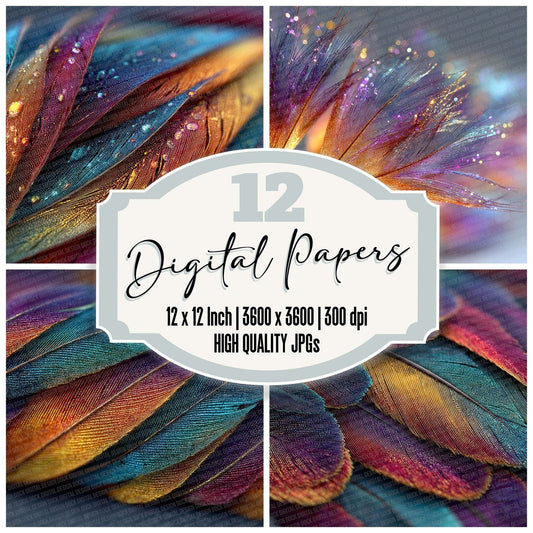Feather Shine Threads Digital Paper Pack (DDD001690)