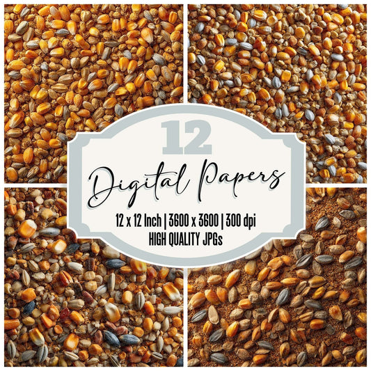 Feed Grain Texture Digital Paper Pack (DDD001693)