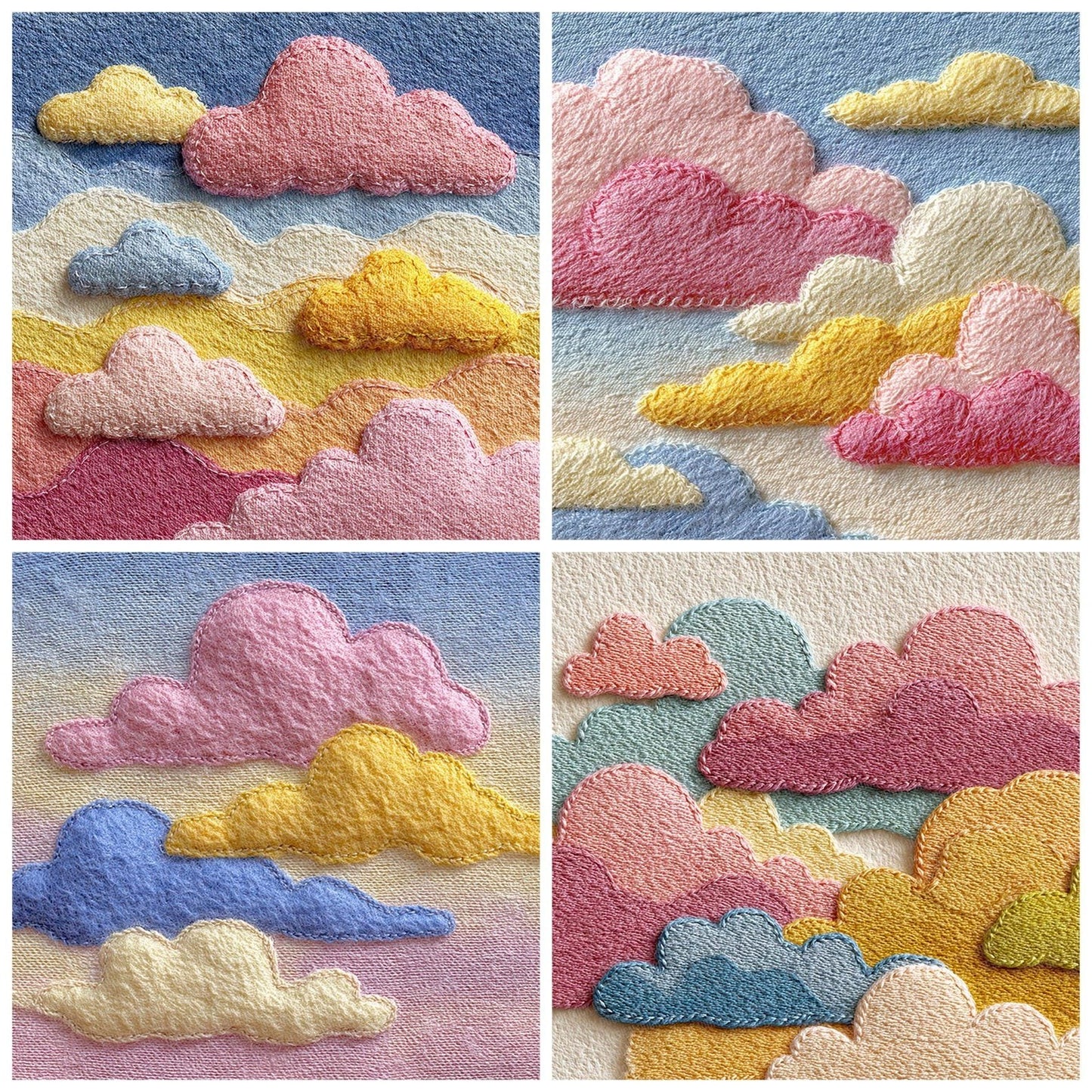 Felt Cloud Stitch Digital Paper Pack (DDD001694)