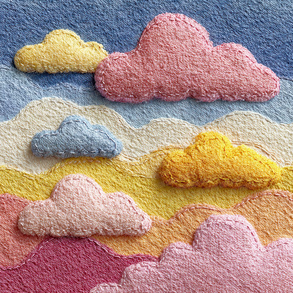 Felt Cloud Stitch Digital Paper Pack (DDD001694)