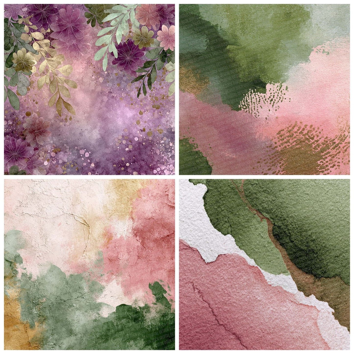 Fern Plum Drift Digital Paper Pack (DDD001697)