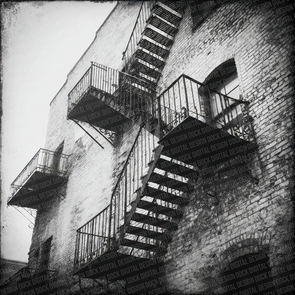 Fire Escape Damaged Photo Digital Paper Pack (DDD001708)