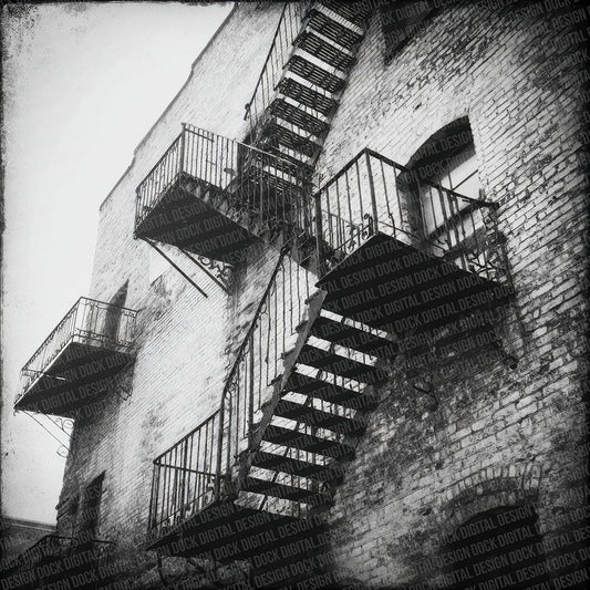 Fire Escape Damaged Photo Digital Paper Pack (DDD001708)