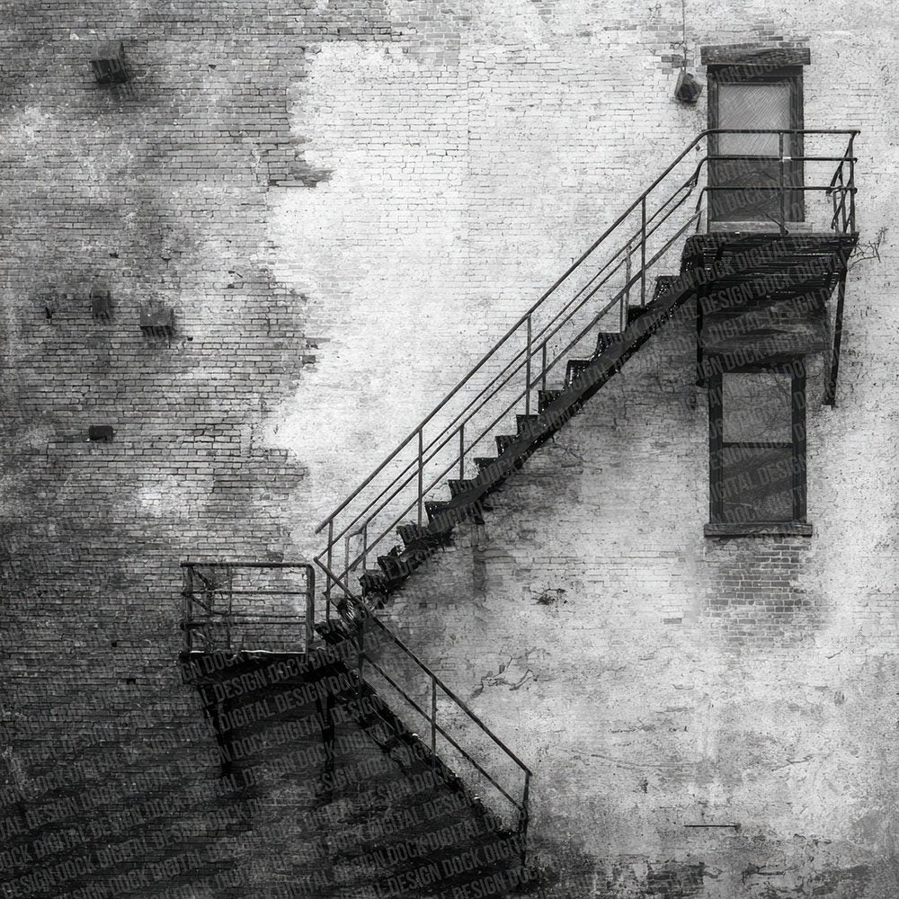Fire Escape Damaged Photo Digital Paper Pack (DDD001708)