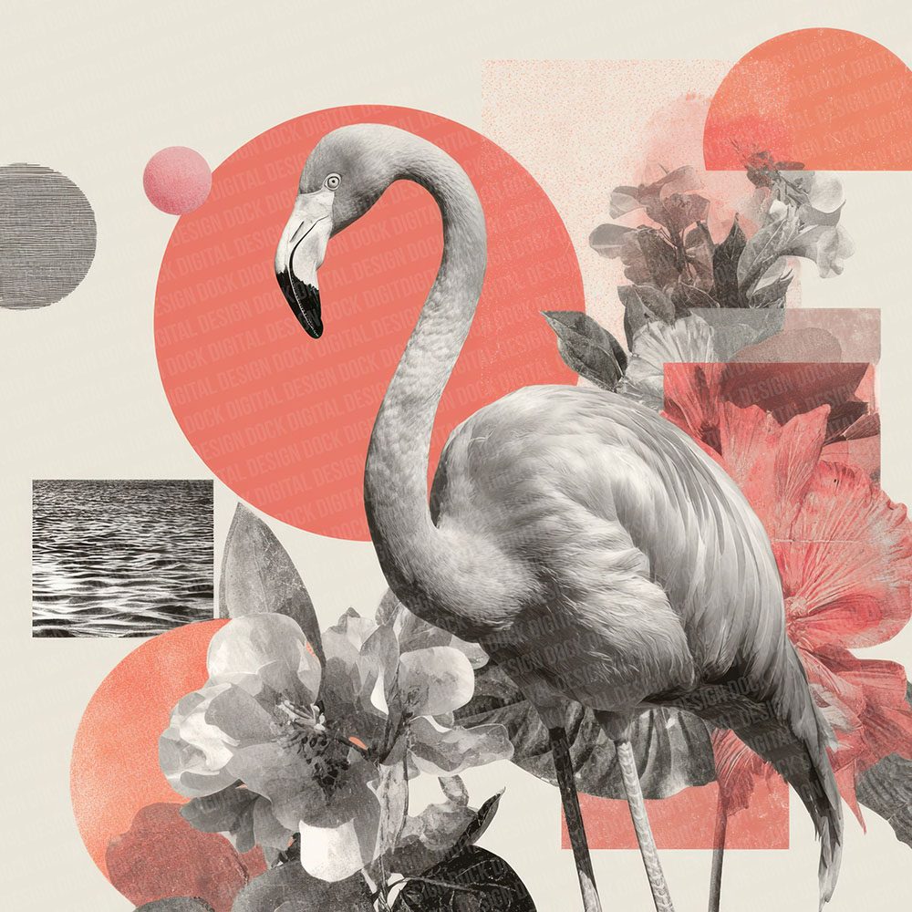 Flamingo Colour Moodboard Digital Paper Pack (DDD001723)