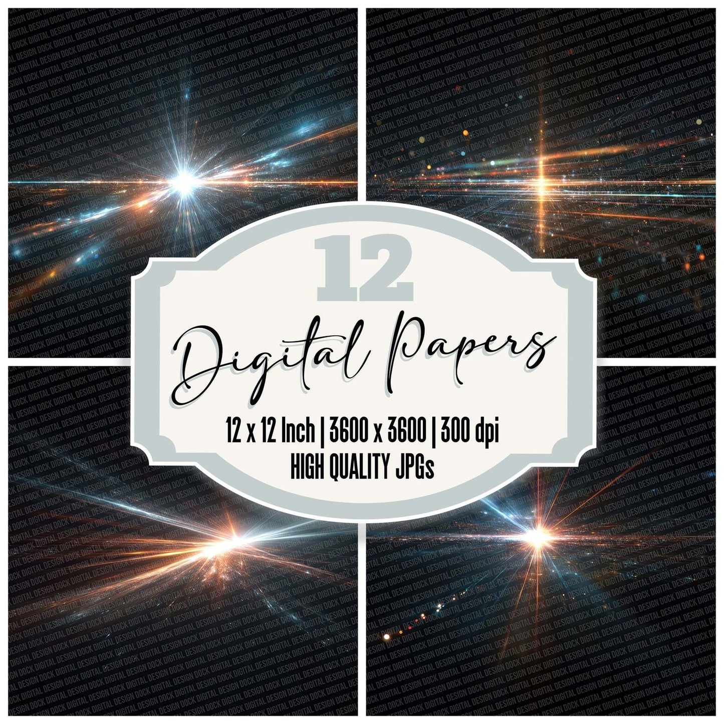 Flash Drag Glare Digital Paper Pack (DDD001726)