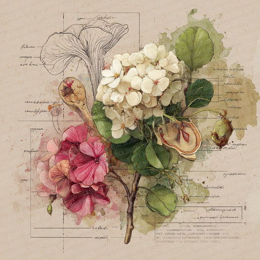 Floral Anatomy Draft Digital Paper Pack (DDD001731)