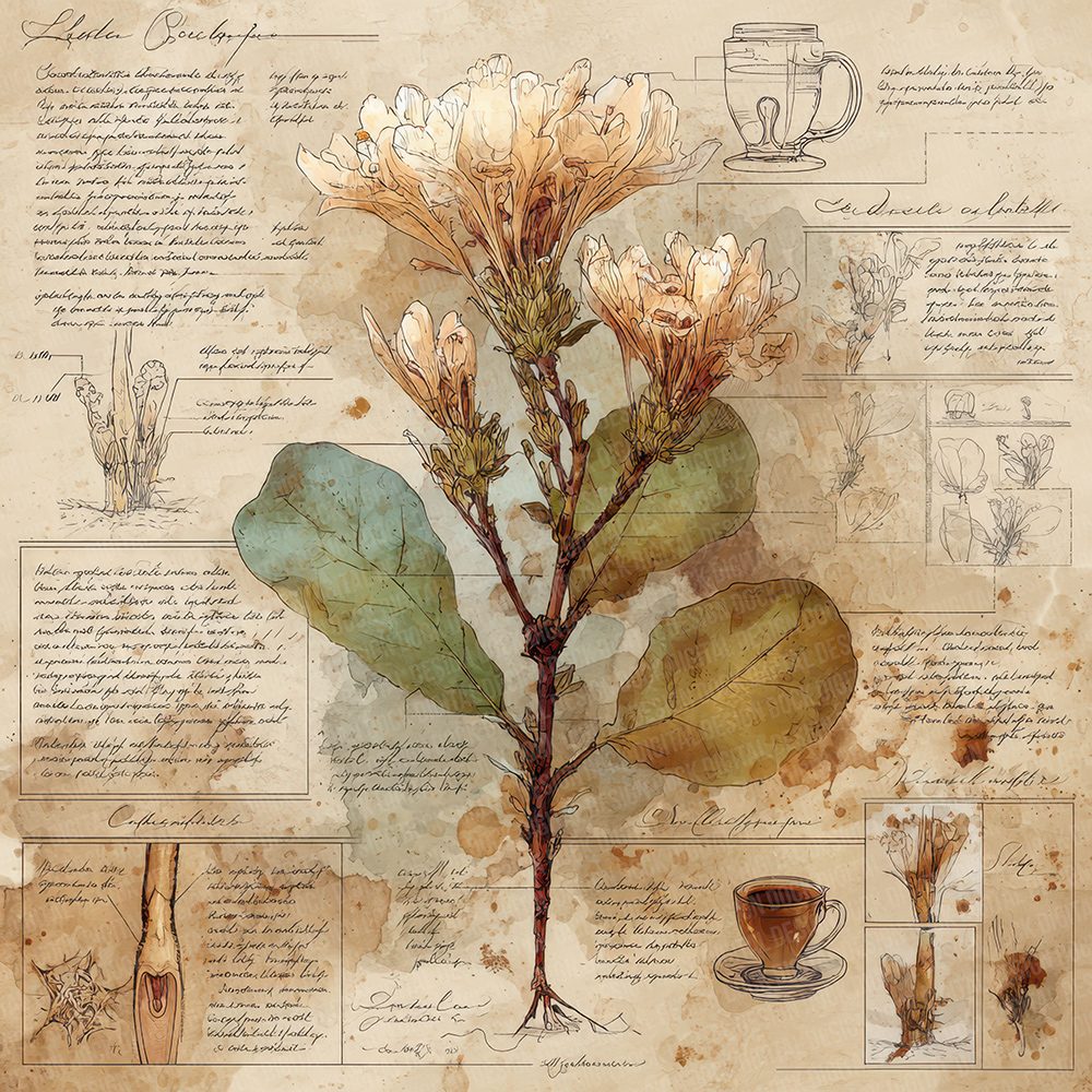 Floral Anatomy Draft Digital Paper Pack (DDD001731)