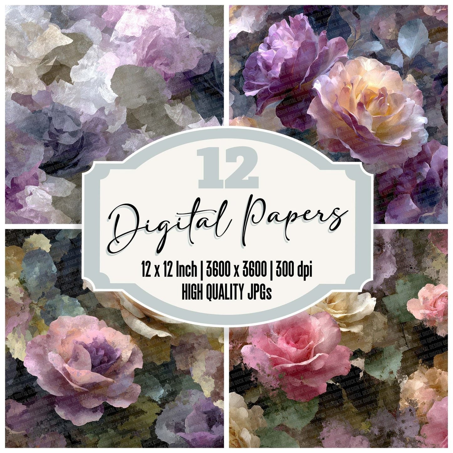 Floral Field Camo Digital Paper Pack (DDD001736)