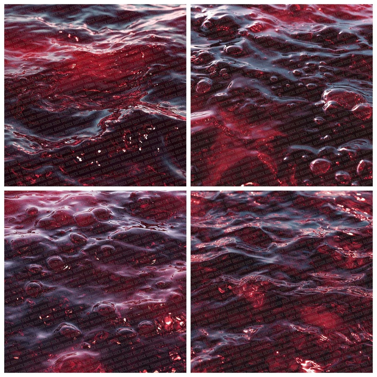 Flowing Red Wine Texture Digital Paper Pack (DDD001741)