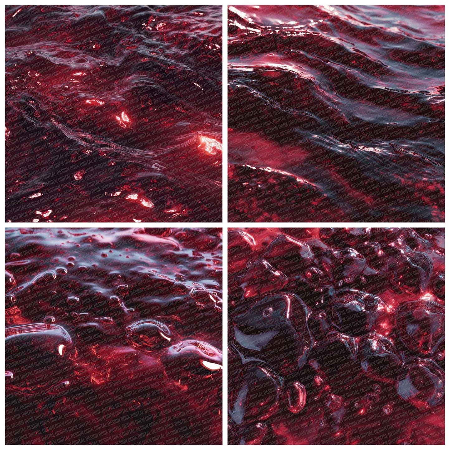 Flowing Red Wine Texture Digital Paper Pack (DDD001741)