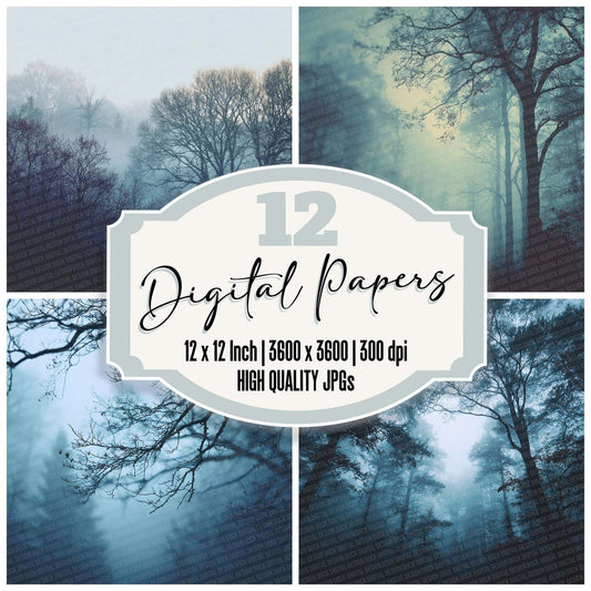 Fog Forest Layers Digital Paper Pack (DDD001744)