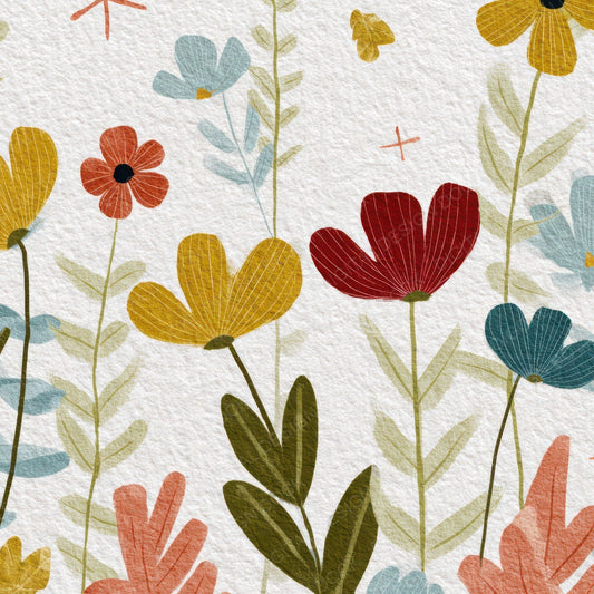 Folk Art Wildflowers Digital Paper Pack (DDD008553)