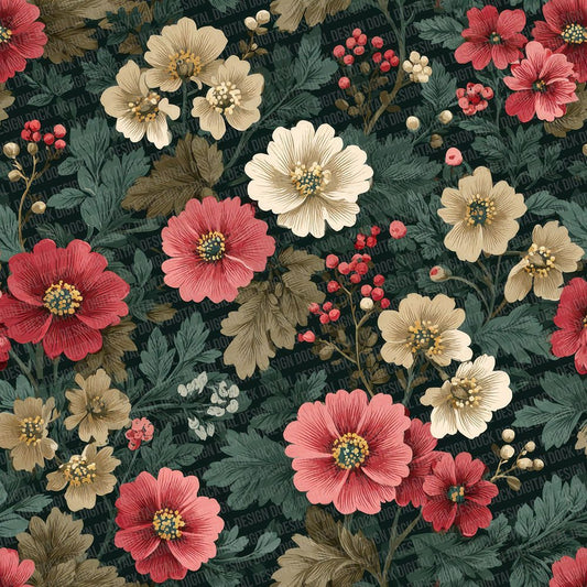 Folk Floral Pattern Digital Paper Pack (DDD001759)