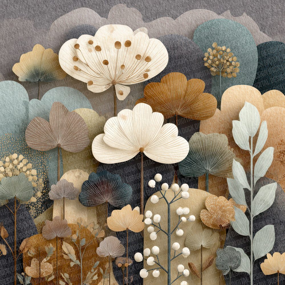 Folk Garden Flat Digital Paper Pack (DDD001762)