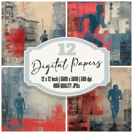 Footballer Blueprint Digital Paper Pack (DDD001766)
