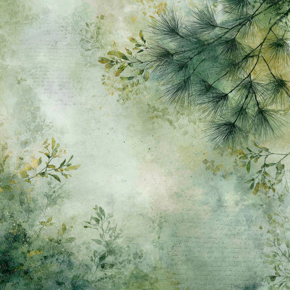Forest Notes Layered Wash Digital Paper Pack (DDD001777)
