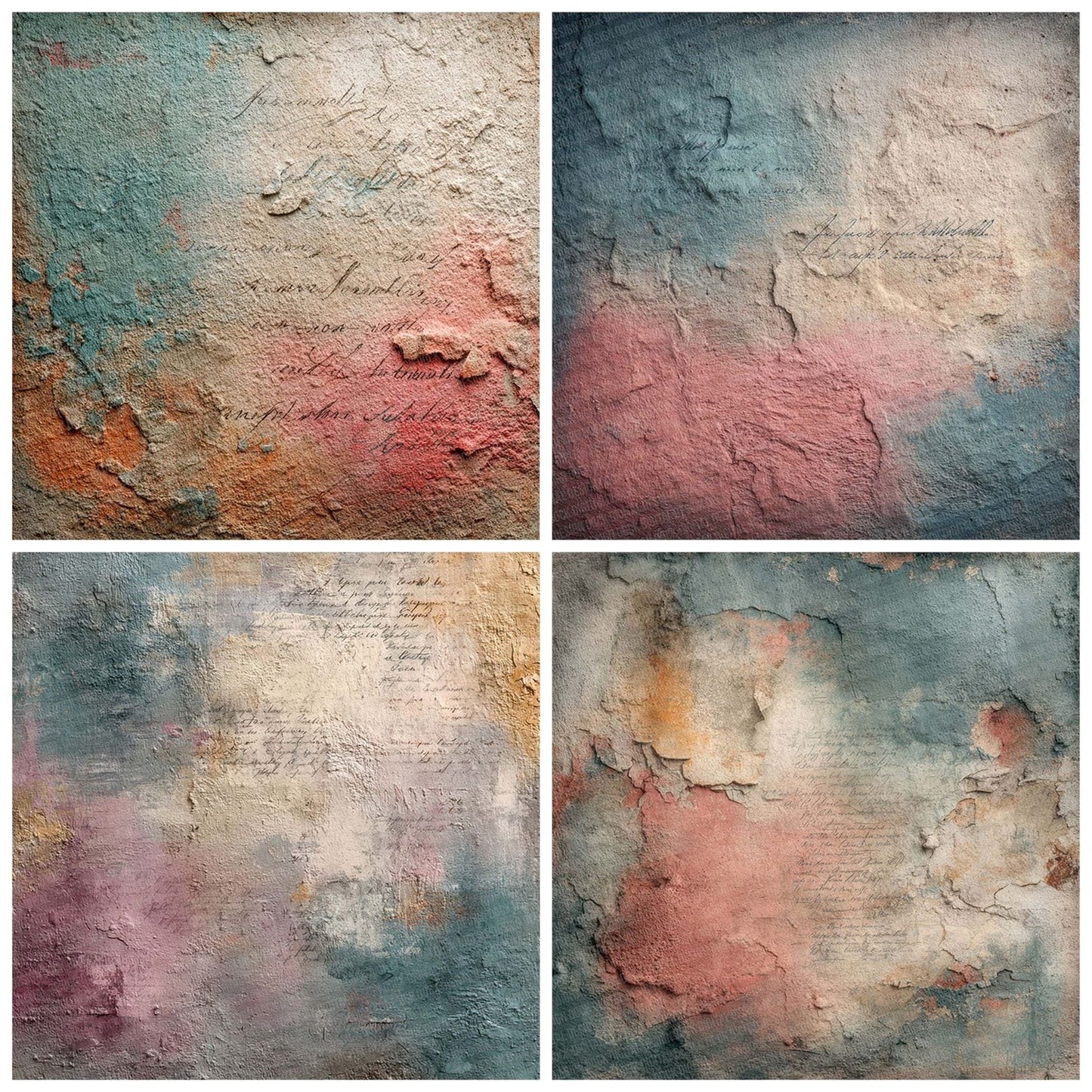 Forgotten Wall Art Layers Script Digital Paper Pack (DDD001783)