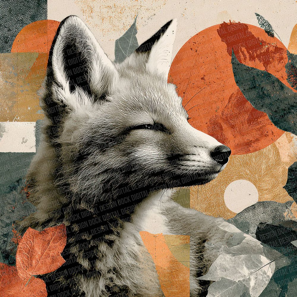 Fox Cub Woodland Moodboard Digital Paper Pack (DDD001790)