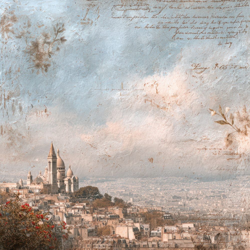 France Charm Landmark Sacre Coeur Digital Paper Pack (DDD007792)