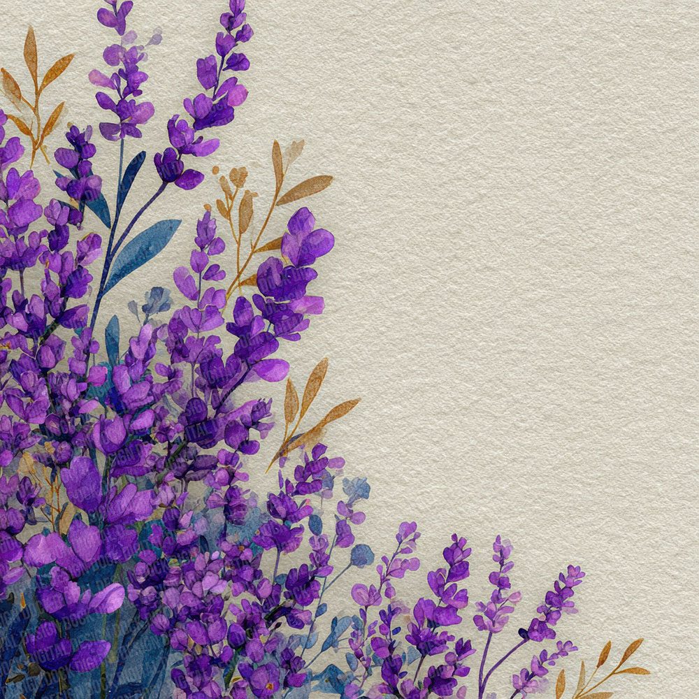 French Lavender Border Digital Paper Pack (DDD001810)