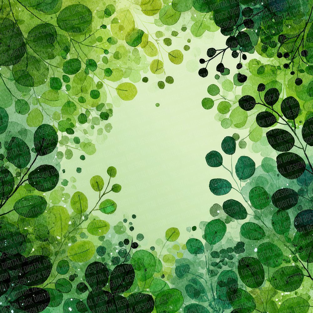 Fresh Green Leaves Digital Paper Pack (DDD001813)