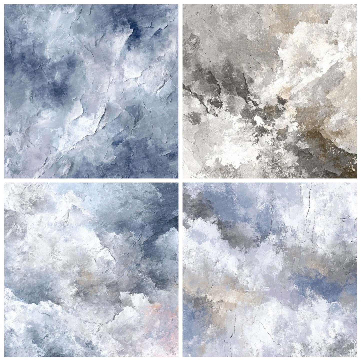 Frost Crystal Winter Background Digital Paper Pack (DDD001815)