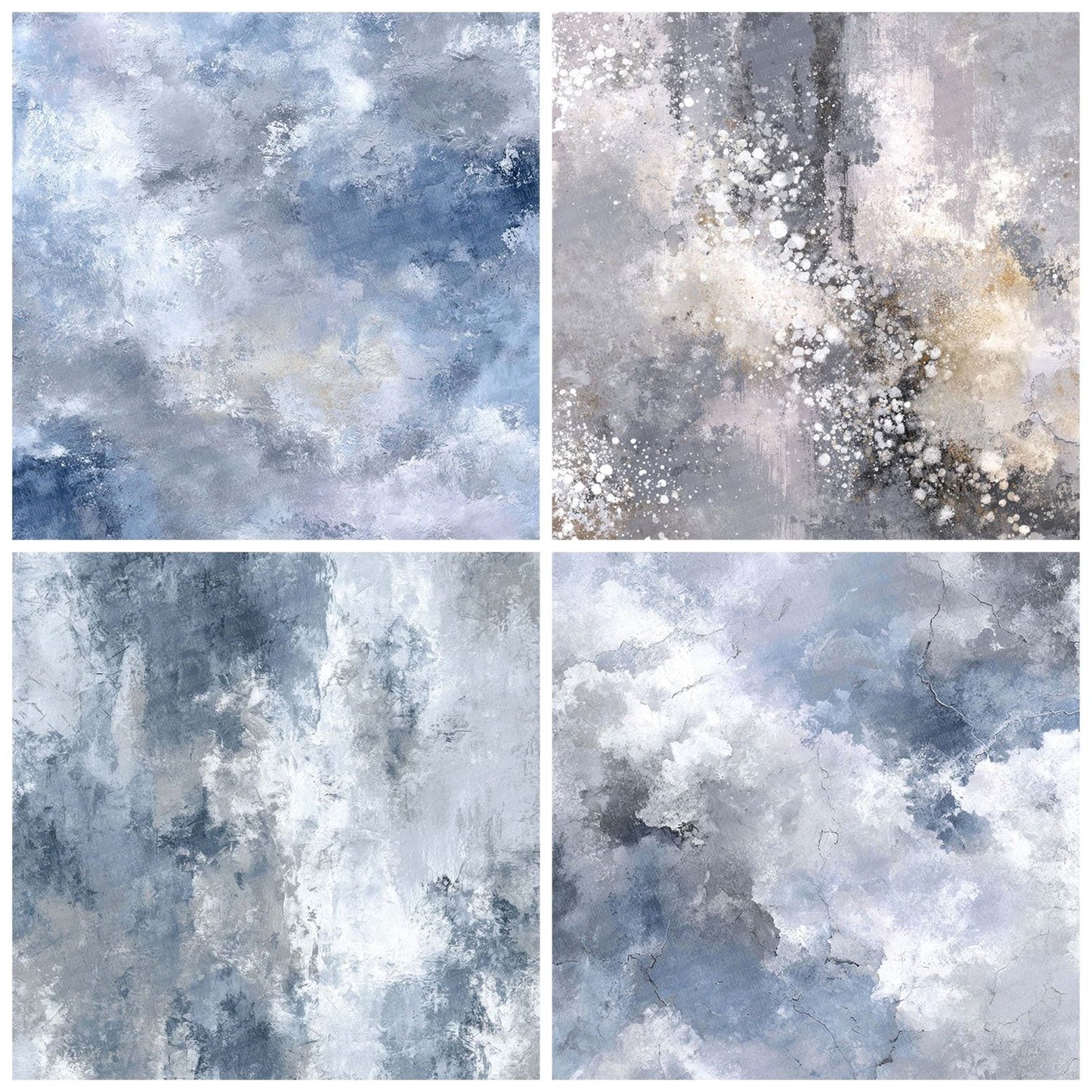 Frost Crystal Winter Background Digital Paper Pack (DDD001815)