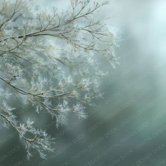Frost Sage Winter Background Digital Paper Pack (DDD007652)