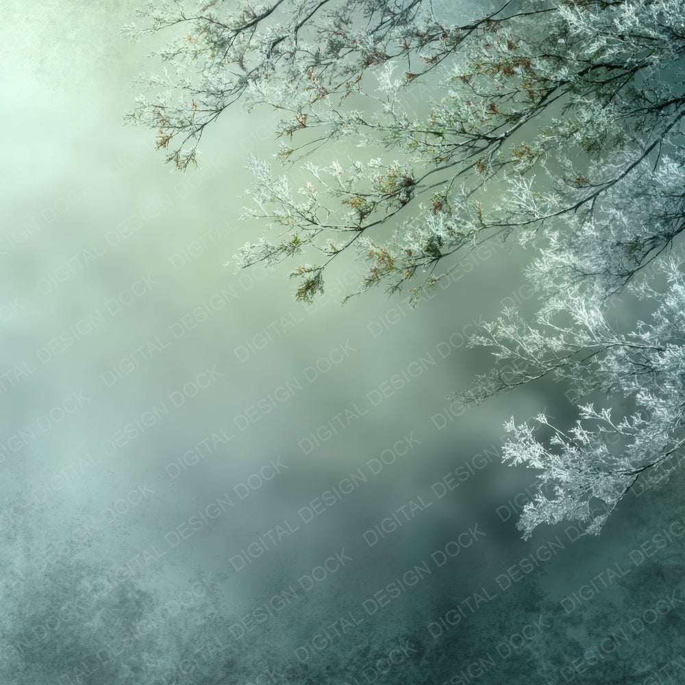 Frost Sage Winter Background Digital Paper Pack (DDD007652)