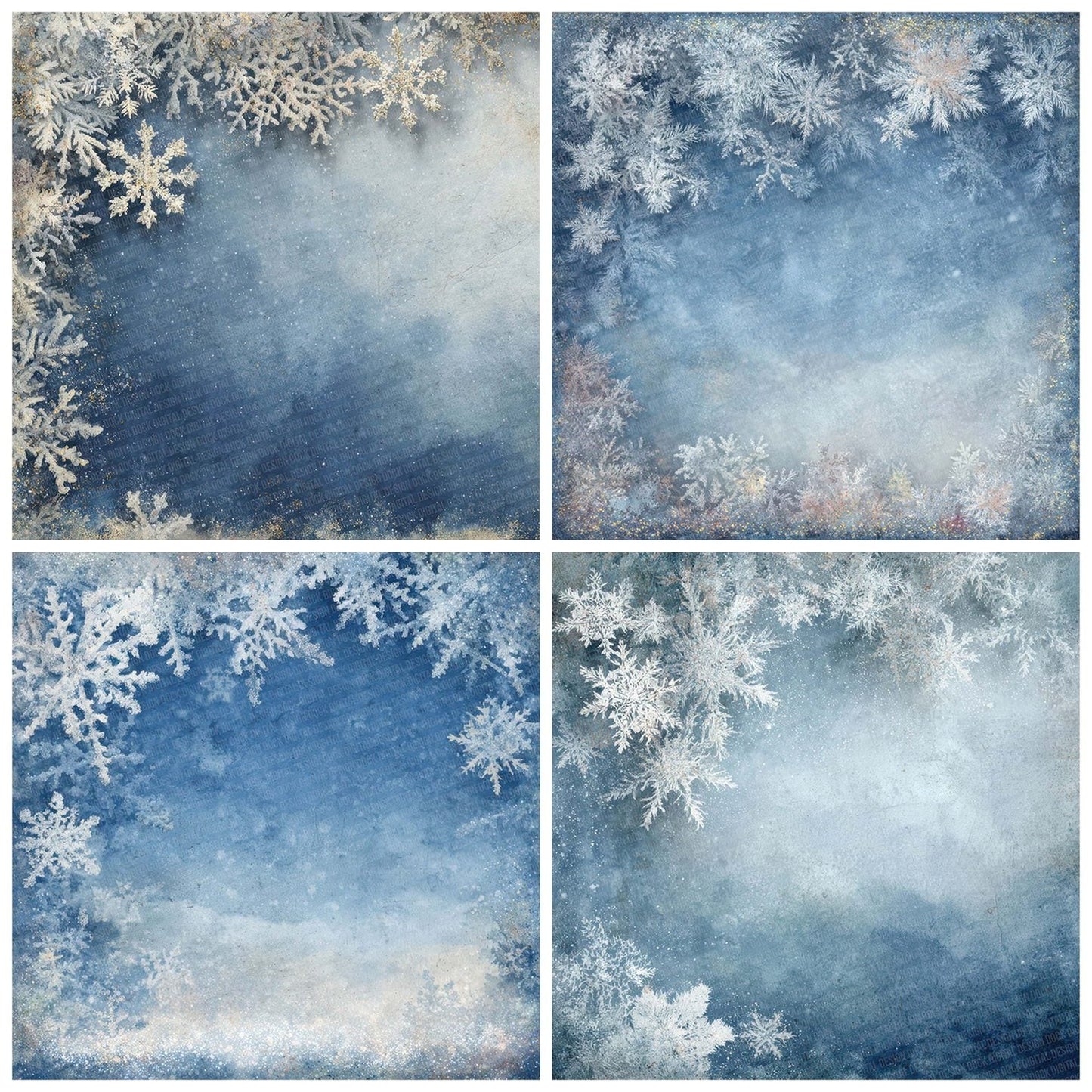 Frost Snowflake Winter Digital Paper Pack (DDD001816)