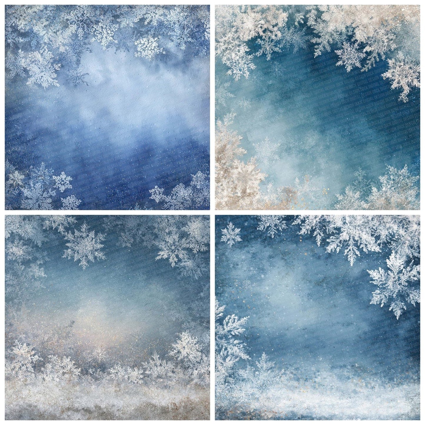 Frost Snowflake Winter Digital Paper Pack (DDD001816)