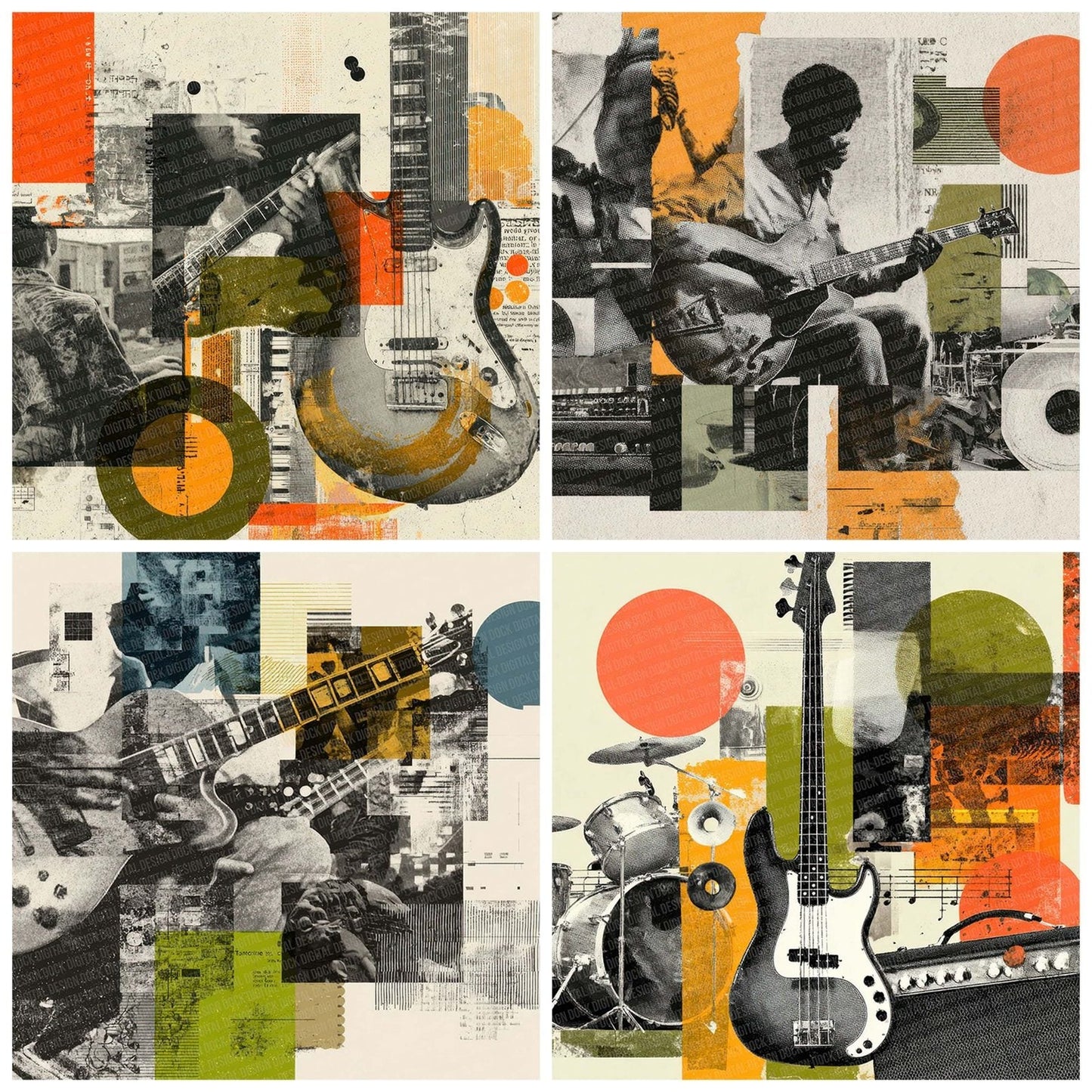 Funk Groove Moodboard Digital Paper Pack (DDD001828)