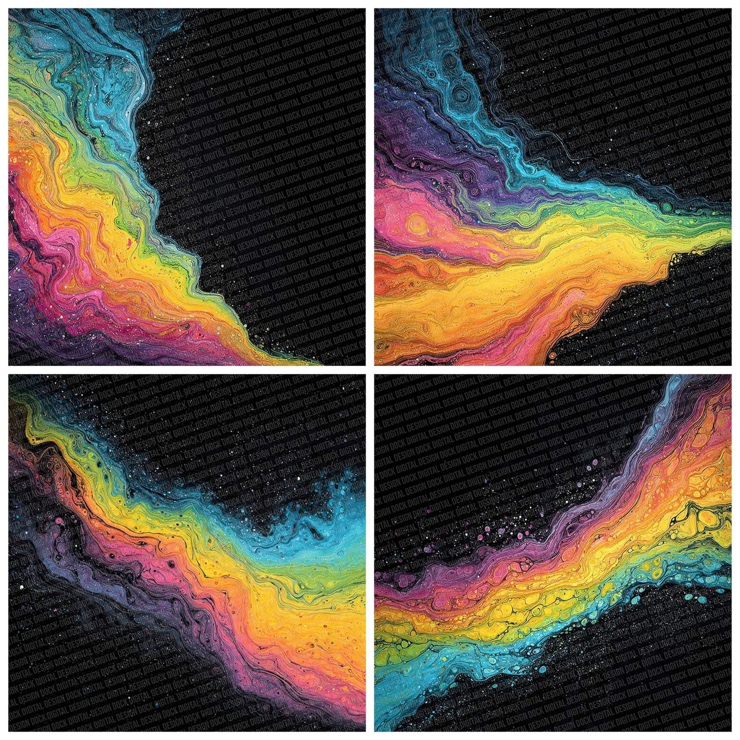 Galaxy Paint Flow Digital Paper Pack (DDD001833)