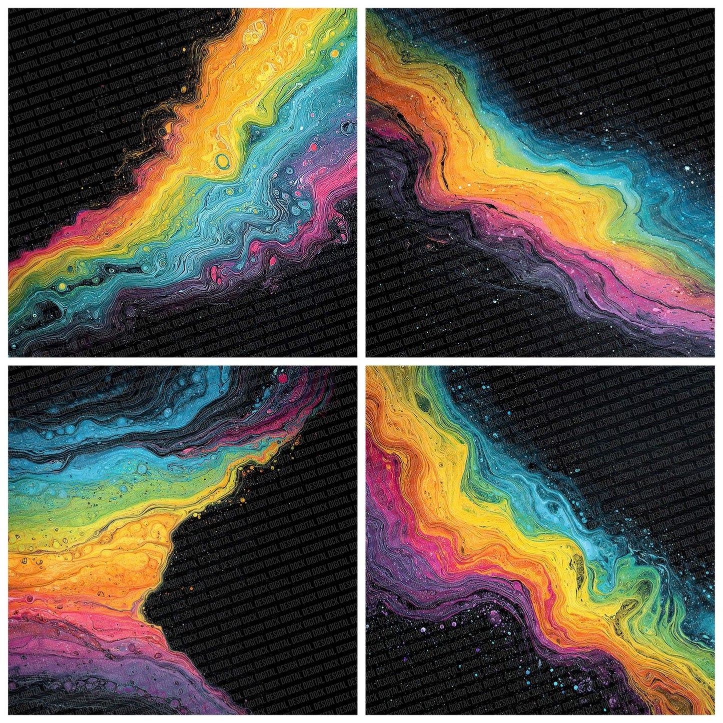 Galaxy Paint Flow Digital Paper Pack (DDD001833)