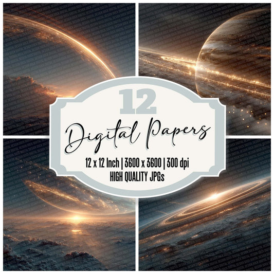 Gas Giant Glow Digital Paper Pack (DDD001837)