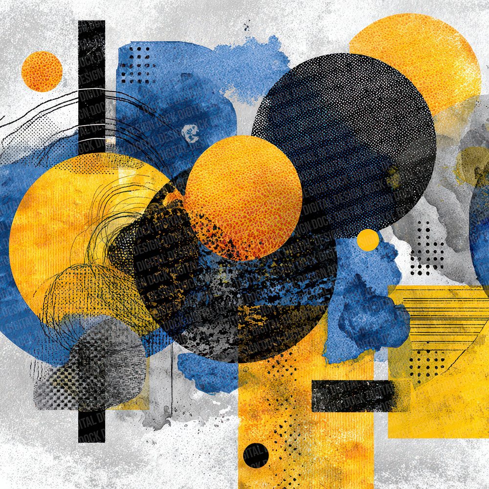 Geo Collage Scribble Digital Paper Pack (DDD001839)