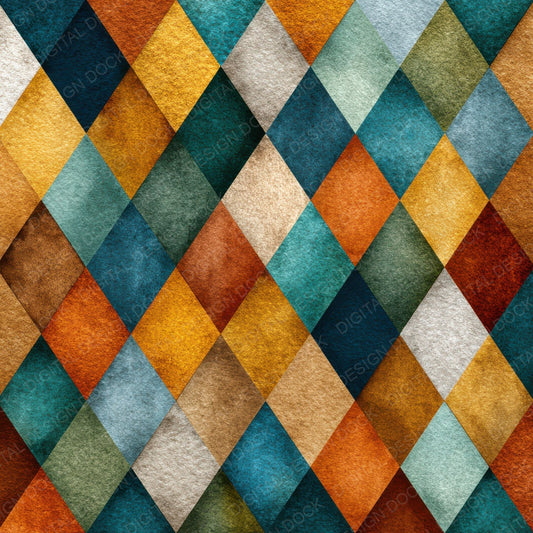 Geometric Mustard Linen Digital Paper Pack (DDD007653)