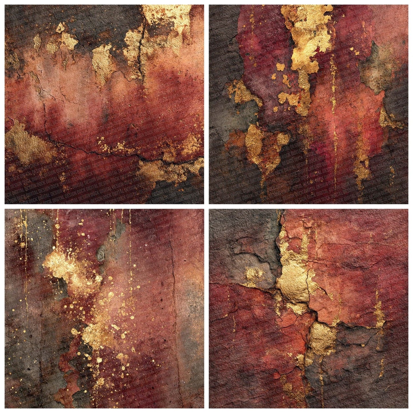 Gilded Rust Fusion Digital Paper Pack (DDD001856)
